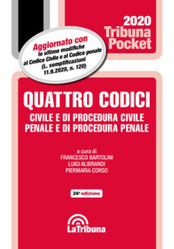Quattro codici. Civile e di procedura civile, penale e di procedura penale - Librerie.coop Quattro codici. Civile e di procedura civile, penale e di procedura penale - Librerie.coop