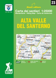 Alta valle del Santerno. Comune di Firenzuola. Carta dei sentieri 1:25.000. Ediz. italiana, inglese, francese e tedesca - Librerie.coop