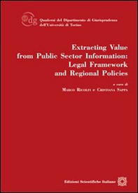 Extracting value from public sector information. Legal framework and regional policies - Librerie.coop