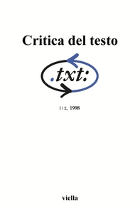 Critica del testo (1998) Vol. 1/2 - Librerie.coop Critica del testo (1998) Vol. 1/2 - Librerie.coop
