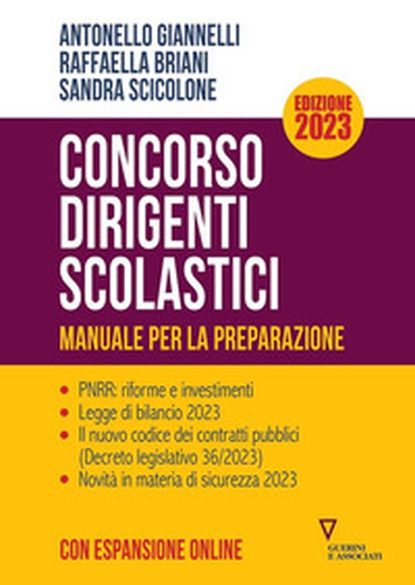 Concorso dirigenti scolastici. Manuale per la preparazione. Ediz. 2023 - Librerie.coop Concorso dirigenti scolastici. Manuale per la preparazione. Ediz. 2023 - Librerie.coop