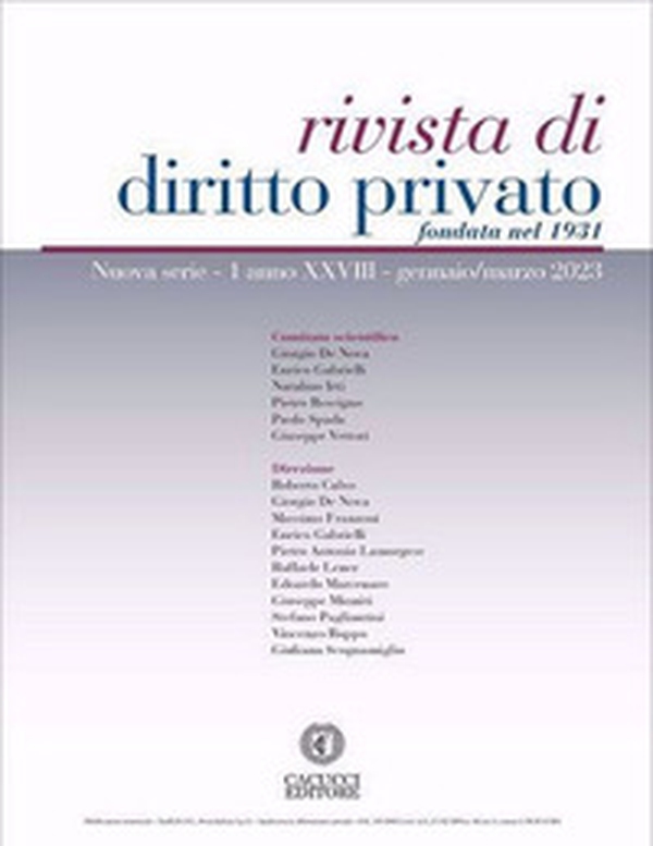 Rivista di diritto privato - Vol. 1 - Librerie.coop Rivista di diritto privato - Vol. 1 - Librerie.coop