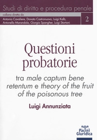 Questioni probatorie. Tra male captum bene retentum e theory of the fruit of the poisonous tree - Librerie.coop
