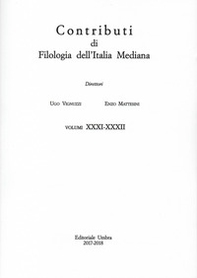 Contributi di filologia dell'Italia mediana - Vol. 31-32 - Librerie.coop