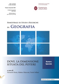 Dove. La dimensione situata del potere. Semestrale di Studi e Ricerche di Geografia - Librerie.coop