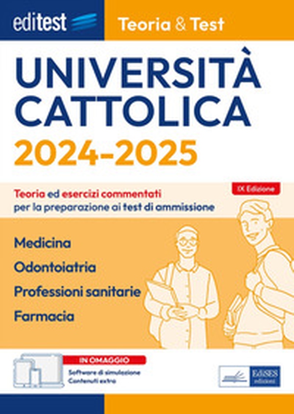 Editest Università Cattolica. Teoria ed esercizi commentati per la preparazione ai test di ammissione. Medicina, Odontoiatria, Professioni sanitarie, Farmacia. Teoria e test - Librerie.coop Editest Università Cattolica. Teoria ed esercizi commentati per la preparazione ai test di ammissione. Medicina, Odontoiatria, Professioni sanitarie, Farmacia. Teoria e test - Librerie.coop
