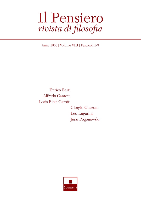 Il Pensiero (1963/1-2) - Librerie.coop Il Pensiero (1963/1-2) - Librerie.coop