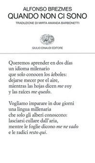 Quando non ci sono. Testo originale a fronte - Librerie.coop Quando non ci sono. Testo originale a fronte - Librerie.coop