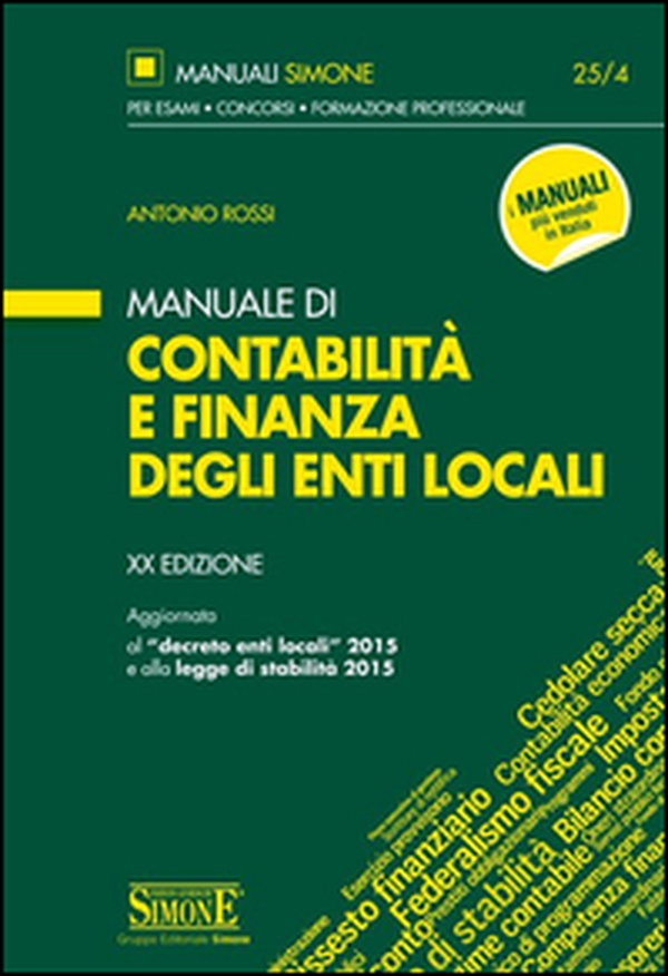 Manuale di contabilità e finanza degli enti locali - Librerie.coop Manuale di contabilità e finanza degli enti locali - Librerie.coop