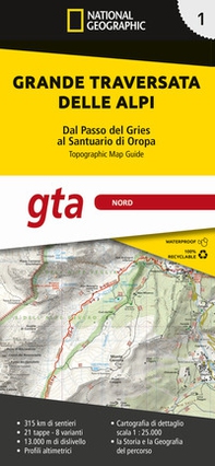 Grande traversata delle Alpi 1:25.000 - Librerie.coop
