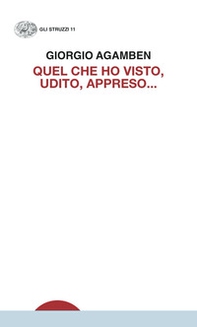 Quel che ho visto, udito, appreso... - Librerie.coop Quel che ho visto, udito, appreso... - Librerie.coop