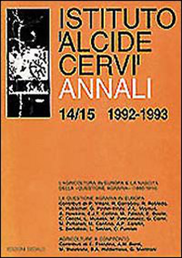 Annali Istituto Alcide Cervi - Vol. 14-15 - Librerie.coop Annali Istituto Alcide Cervi - Vol. 14-15 - Librerie.coop