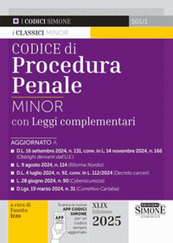 Codice di procedura penale. Leggi complementari. Ediz. minor - Librerie.coop Codice di procedura penale. Leggi complementari. Ediz. minor - Librerie.coop