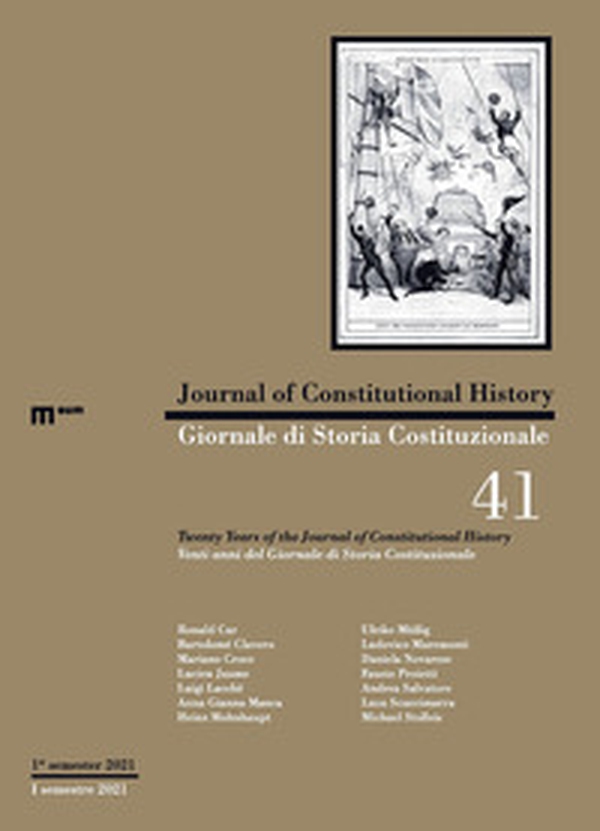 Giornale di storia Costituzionale-Journal of Constitutional history - Vol. 41 - Librerie.coop Giornale di storia Costituzionale-Journal of Constitutional history - Vol. 41 - Librerie.coop