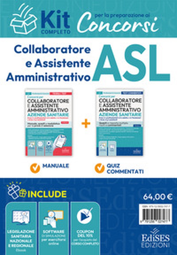 Concorsi collaboratore e assistente amministrativo aziende sanitarie: kit completo per la preparazione - Librerie.coop