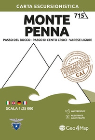 Monte Penna. Passo del Bocco, Passo di Cento Croci, Varese Ligure 1:25.000 - Librerie.coop