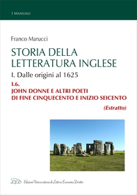 Storia della Letteratura Inglese. I.6. John Donne e altri poeti di fine Cinquecento e inizio Seicento - Librerie.coop