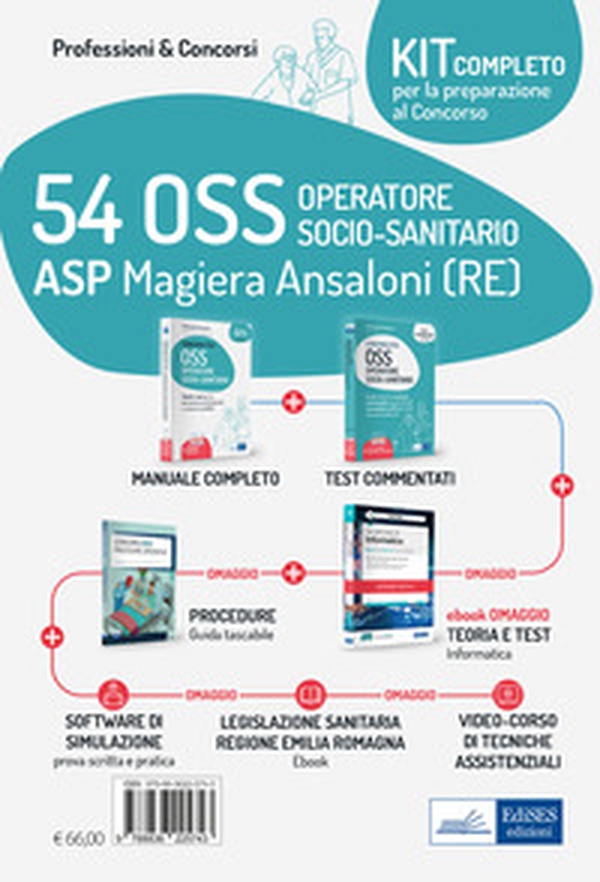 Kit completo concorso 54 OSS ASP Magiera Ansaloni (RE). Volumi per la preparazione al concorso, con ebook informatica, guida oss, videocorso procedure, software - Librerie.coop Kit completo concorso 54 OSS ASP Magiera Ansaloni (RE). Volumi per la preparazione al concorso, con ebook informatica, guida oss, videocorso procedure, software - Librerie.coop