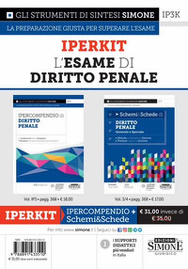 L'esame di diritto penale. Iperkit. Ipercompendio di diritto penale-Schemi & schede di diritto penale. Generale e speciale - Librerie.coop L'esame di diritto penale. Iperkit. Ipercompendio di diritto penale-Schemi & schede di diritto penale. Generale e speciale - Librerie.coop