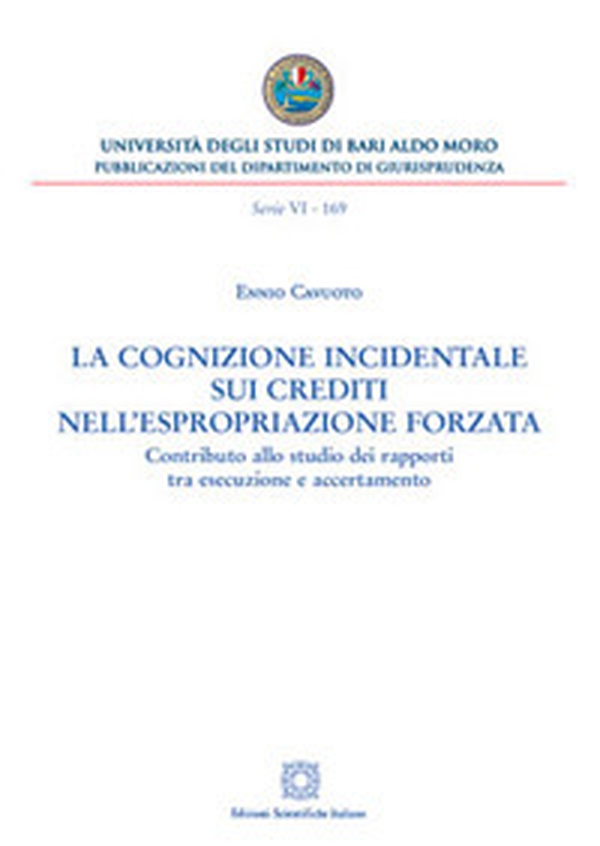 La cognizione incidentale sui crediti nell'espropriazione forzata. Contributo allo studio dei rapporti tra esecuzione e accertamento - Librerie.coop La cognizione incidentale sui crediti nell'espropriazione forzata. Contributo allo studio dei rapporti tra esecuzione e accertamento - Librerie.coop