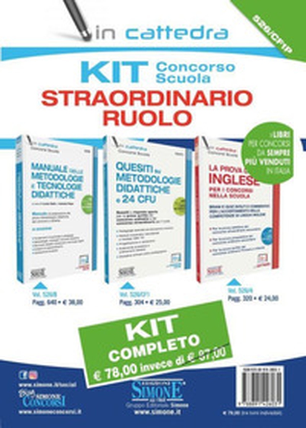Kit concorso scuola. Straordinario ruolo: Quesiti su metodologie didattiche e 24 CFU-Manuale delle metodologie e tecnologie didattiche-La prova di inglese per i concorsi nella scuola - Librerie.coop Kit concorso scuola. Straordinario ruolo: Quesiti su metodologie didattiche e 24 CFU-Manuale delle metodologie e tecnologie didattiche-La prova di inglese per i concorsi nella scuola - Librerie.coop