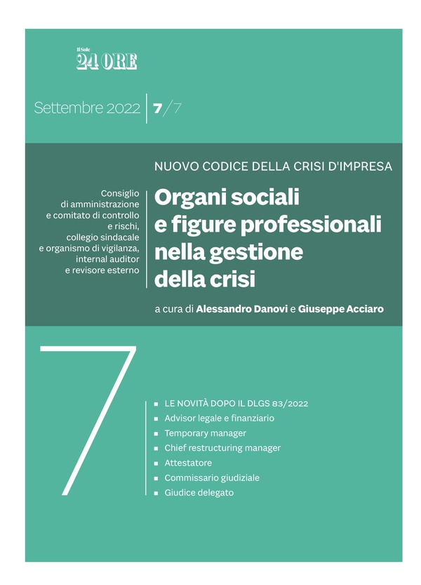 Organi sociali e figure professionali nella gestione della crisi - Librerie.coop Organi sociali e figure professionali nella gestione della crisi - Librerie.coop