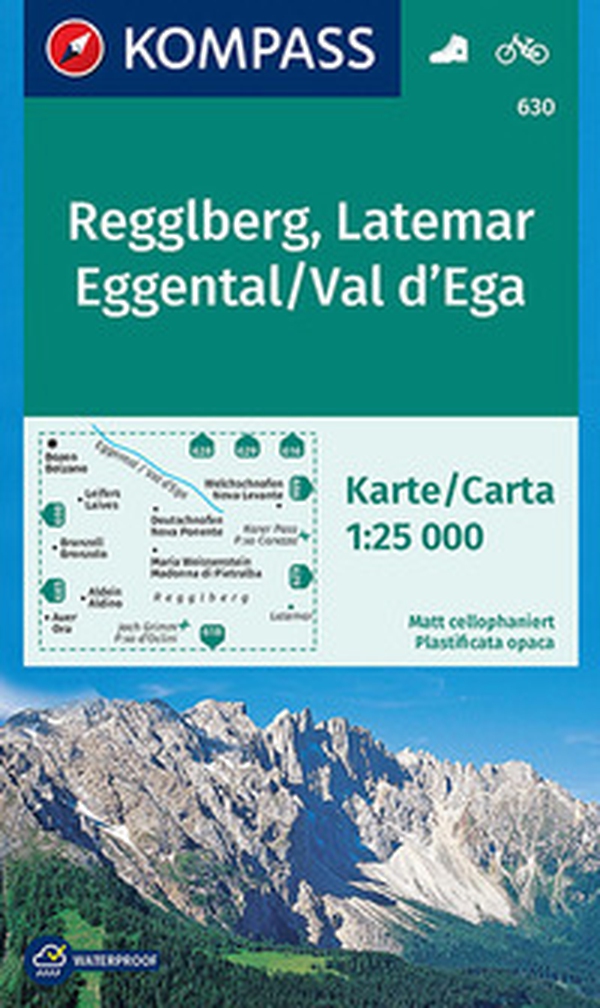Carta escursionistica n. 630. Monte Regolo, Latemar, Val d'Ega-Regglberg, Latemar, Eggental 1:25.000 - Librerie.coop Carta escursionistica n. 630. Monte Regolo, Latemar, Val d'Ega-Regglberg, Latemar, Eggental 1:25.000 - Librerie.coop