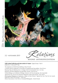 Relations. Beyond Anthropocentrism. Vol. 3, No. 1 (2015). Wild Animal Suffering and Intervention in Nature: Part II - Librerie.coop