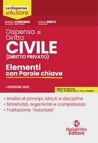 Dispensa di diritto civile (diritto privato). Elementi con parole chiave - Librerie.coop