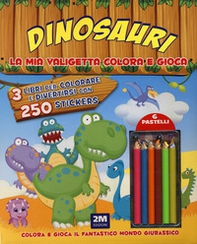 Dinosauri. La mia valigetta colora e gioca. Con adesivi - Librerie.coop