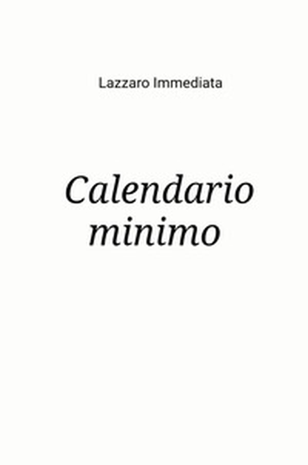 Calendario minimo - Librerie.coop Calendario minimo - Librerie.coop