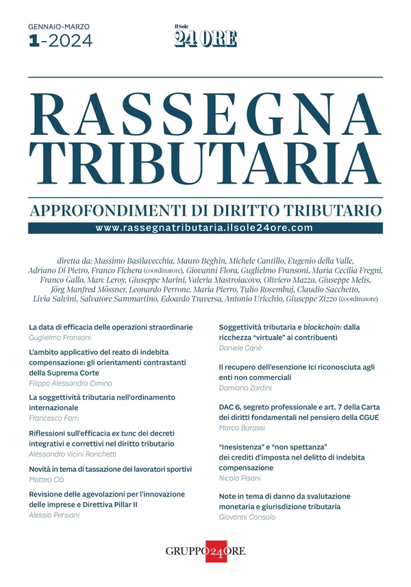 Rassegna Tributaria 1/2024 - Librerie.coop Rassegna Tributaria 1/2024 - Librerie.coop