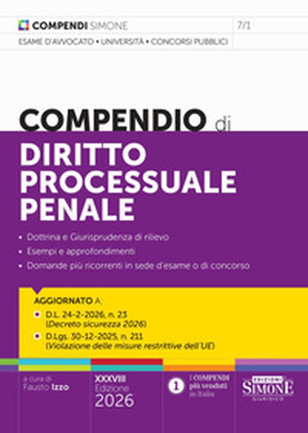 Compendio di diritto processuale penale - Librerie.coop