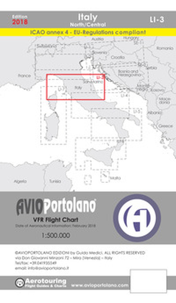 Avioportolano. VFR flight chart LI 3 Italy north-central. ICAO annex 4-EU-Regulations compliant - Librerie.coop Avioportolano. VFR flight chart LI 3 Italy north-central. ICAO annex 4-EU-Regulations compliant - Librerie.coop