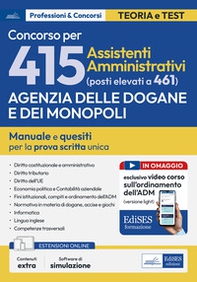 Concorso 415 assistenti amm. Agenzia Dogane e Monopoli - Librerie.coop