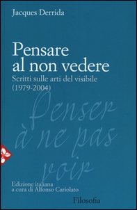 Pensare al non vedere. Scritti sulle arti del visibile (1979-2004) - Librerie.coop