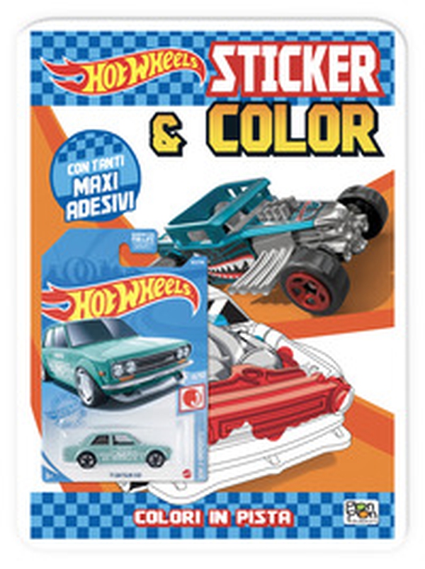 Colori in pista. Hot Wheels. Sticker & color - Librerie.coop