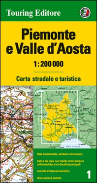 Piemonte e Valle d'Aosta 1:200.000. Carta stradale e turistica - Librerie.coop