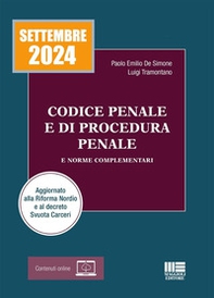 Codice penale e di procedura penale e norme complementari 2024. Aggiornato alla Riforma Nordio e al decreto Svuota Carceri - Librerie.coop
