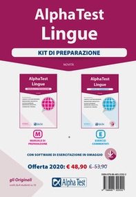 Alpha Test. Lingue. Per l'ammissione a lingue e culture moderne, mediazione linguistica, scuole superiori mediatori linguistici, scienze del turismo. Kit di preparazione: Manuale di preparazione-Esercizi commentati - Librerie.coop Alpha Test. Lingue. Per l'ammissione a lingue e culture moderne, mediazione linguistica, scuole superiori mediatori linguistici, scienze del turismo. Kit di preparazione: Manuale di preparazione-Esercizi commentati - Librerie.coop