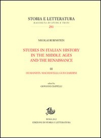 Studies in italian history in the Middle Ages and the Renaissance - Vol. 3 - Librerie.coop