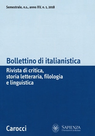 Bollettino di italianistica. Rivista di critica, storia letteraria, filologia e linguistica - Vol. 1 - Librerie.coop