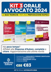 Speciale Orale Avvocato kit 3 dispense + 1 compendio (Civile, Ordinamento forense + Procedura civile + amministrativo) - Librerie.coop Speciale Orale Avvocato kit 3 dispense + 1 compendio (Civile, Ordinamento forense + Procedura civile + amministrativo) - Librerie.coop