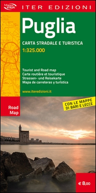 Puglia. Carta stradale e turistica 1:325.000 - Librerie.coop