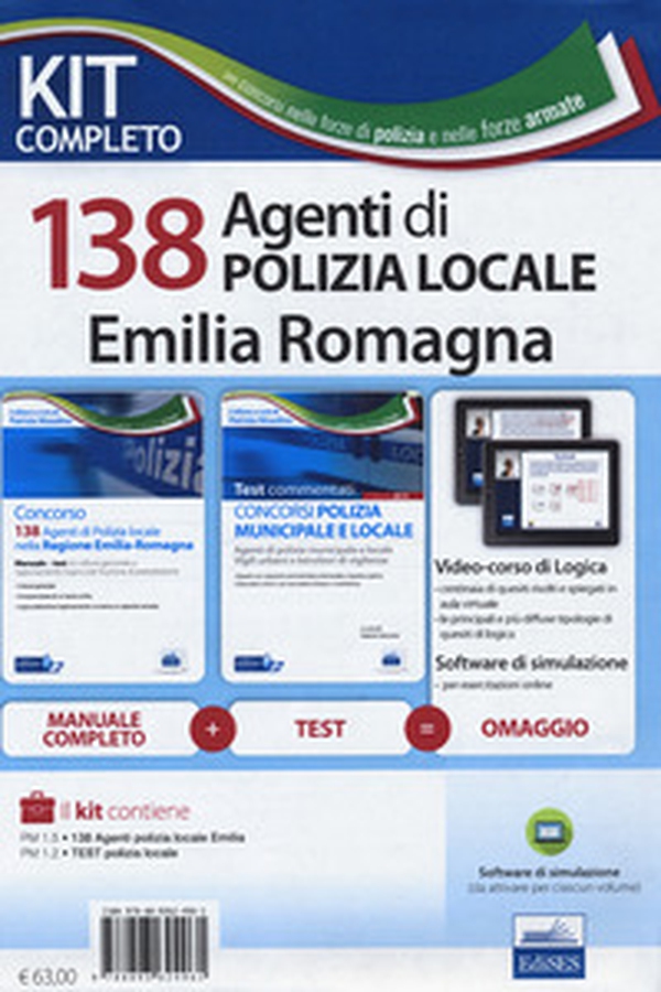 Kit 138 agenti di polizia locale Emilia Romagna: Concorso 138 agenti polizia locale Emilia Romagna. Manuale e test-I test del concorso Polizia municipale - Librerie.coop Kit 138 agenti di polizia locale Emilia Romagna: Concorso 138 agenti polizia locale Emilia Romagna. Manuale e test-I test del concorso Polizia municipale - Librerie.coop