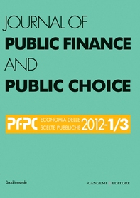 Journal of Public Finance and Public Choice n. 1-3/2012 - Librerie.coop Journal of Public Finance and Public Choice n. 1-3/2012 - Librerie.coop