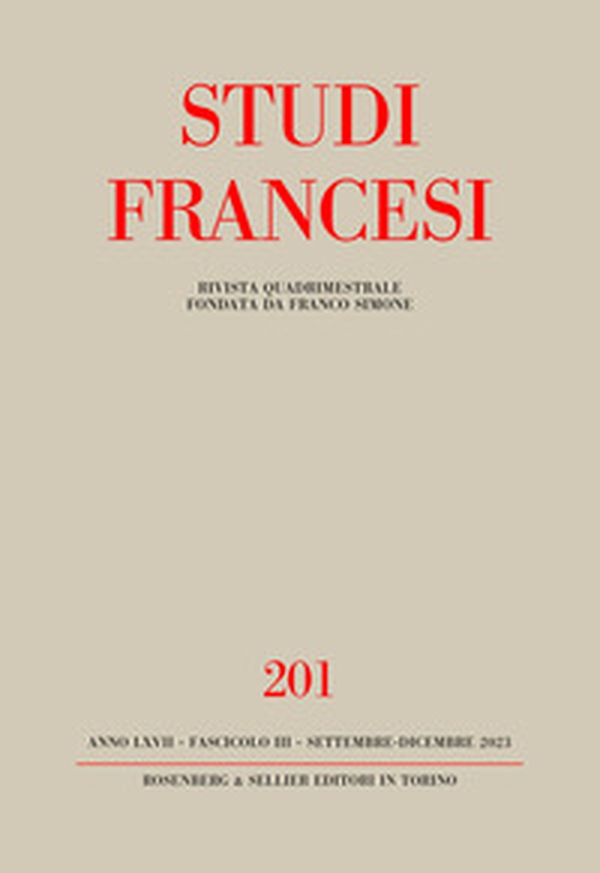 Studi francesi - Vol. 201 - Librerie.coop Studi francesi - Vol. 201 - Librerie.coop