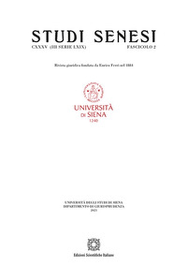 Studi senesi. Rivista giuridica - Vol. 2 - Librerie.coop Studi senesi. Rivista giuridica - Vol. 2 - Librerie.coop
