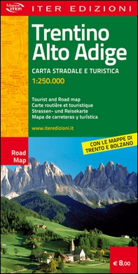 Trentino Alto Adige. Mappa stradale e turistica 1:250.000 - Librerie.coop