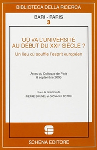 Où va l'université au début du XXIe siècle? Un lieu où souffle l'esprit européen - Librerie.coop
